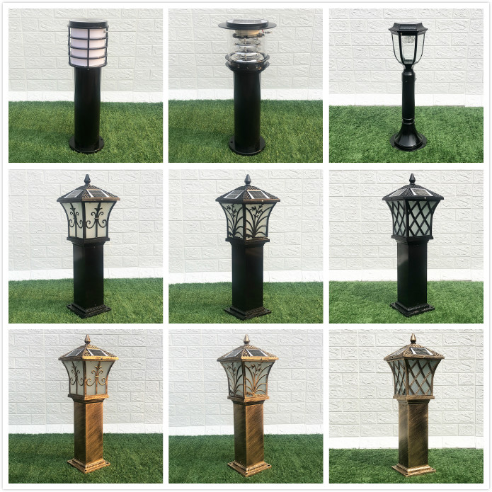 Lawn lamp solar outdoor waterproof garden villa courtyard lighting balcony led park outdoor grass lamp