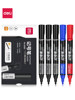 100 Deli Black Oil-Based Markers, Large Capacity, Thick Tip, Waterproof, Non-Fading, Quick-Drying, Wholesale Graffiti and Courier Pens
