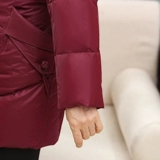 Пуховик, длинная бархатная куртка, для среднего возраста, средней длины, увеличенная толщина, утиный пух