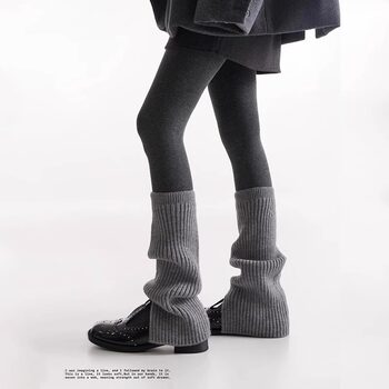 Slit Socks, Stacked Socks, Warm Bell-Shaped Calf Socks Paired with Pantyhose to Modify Leg Shape, Long Leg Warmers for Autumn and Winter