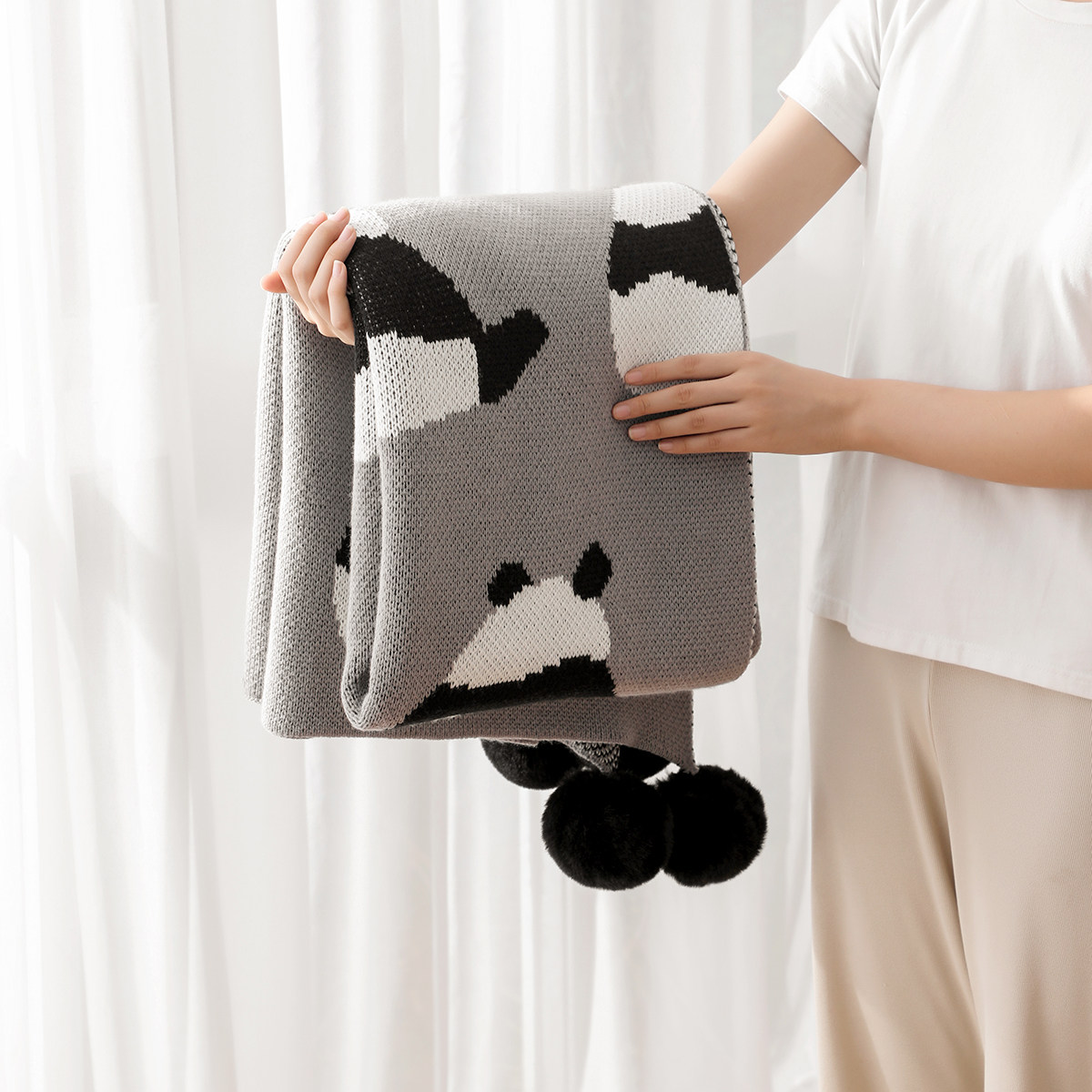 Cartoon Panda Knitted Sofa Blanket Office Nap Carpet Carpet Carpet Carpet Carpet Carpet Carpet Carpet Carpet Carpet Carpet Carpet Carpet Carpet Carpet Carpet Carpet Carpet Carpet Carpet Carpet Carpet Carpet Block
