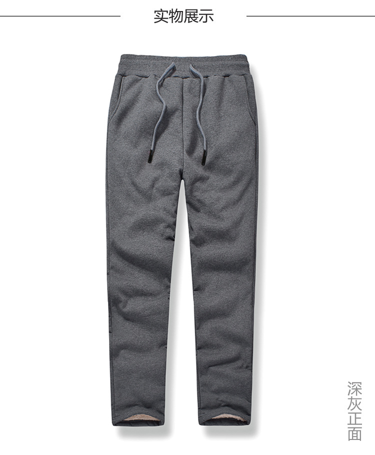 Mùa đông ấm áp tạo tác quần âu nam quần thẳng cộng với nhung dày cashmere quần ấm quần bó sát nam quần kaki nam