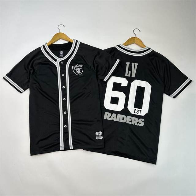 23 Styles American Football Raiders Single-Beasted Button Baseball Cardigan Quick-Drying Mesh Large Embroidered Hip Hop Sports