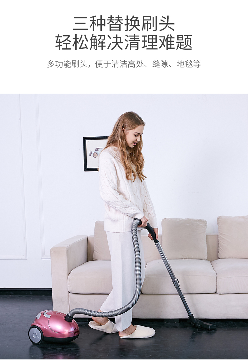 máy hút bụi hitachi Máy hút bụi gia đình Yangtze công suất cao câm ngang nhỏ mạnh mẽ Máy hút bụi cầm tay thảm XC88 - Máy hút bụi