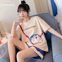 Japanese Pyjamas Women Summer Pure Cotton Short Sleeves New 2022 Big Code Thin style Cute Shorts Loose Home Suit Suit