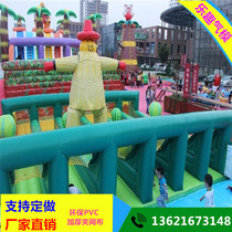 Outdoor large inflatable land breakthrough parent-child activities big rush barrier inflatable casino equipment Castle maze