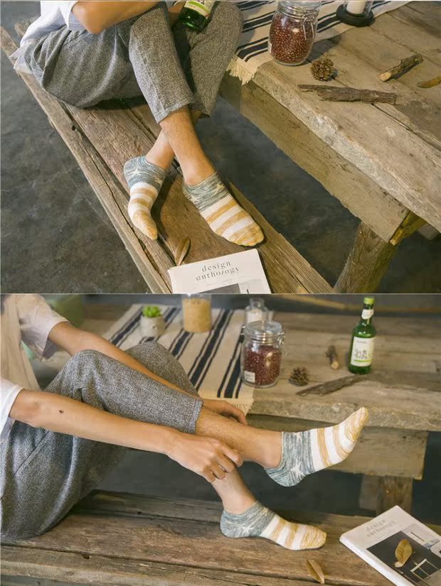 Vớ nam cotton thể thao khử mùi vớ nam thấp để giúp nông miệng vớ bốn mùa retro gió quốc gia ống ngắn giá rẻ bán buôn tất đùi