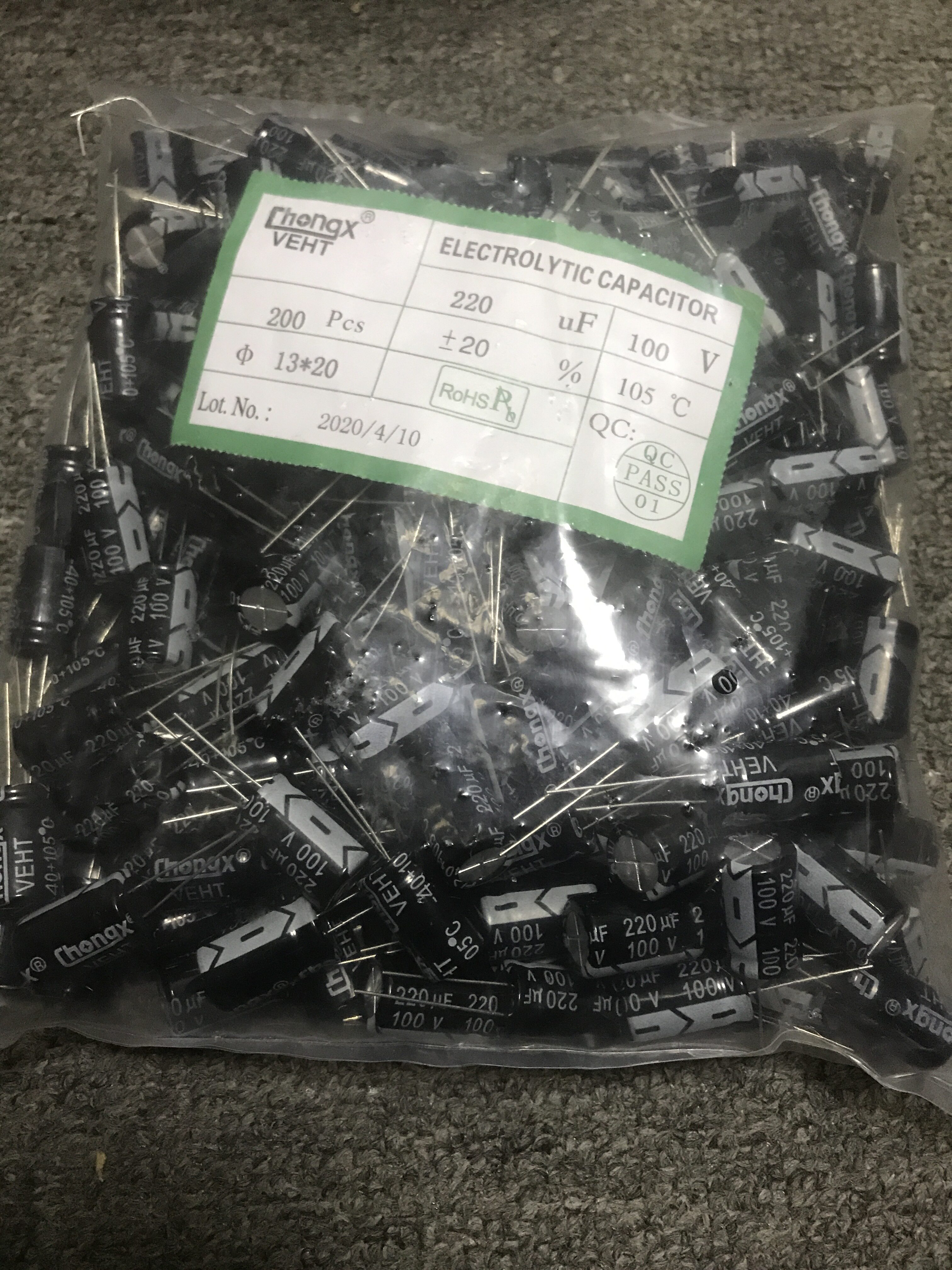 50v220uf 50v220uf 10x13 electrolytic capacitor