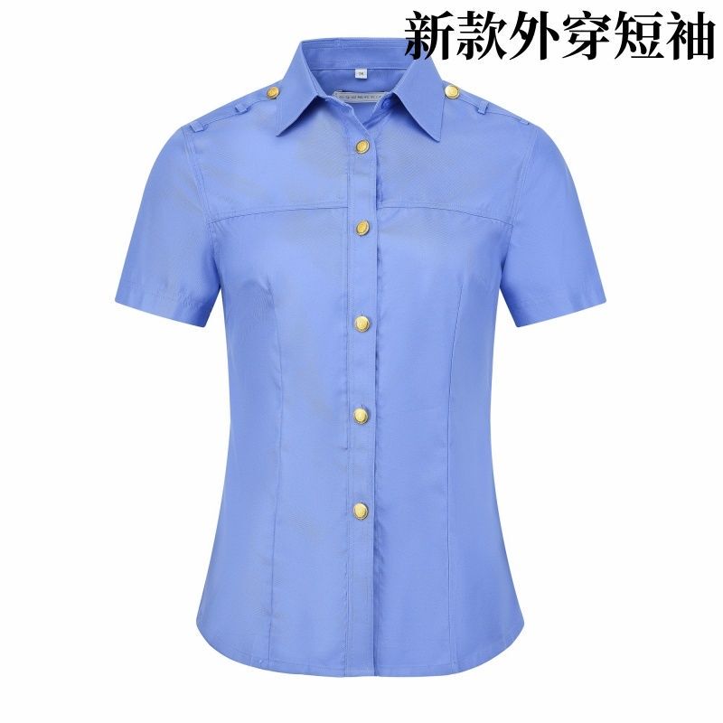 New Summer Large Size Railway Transportation Thin Men's and Women's Work Clothes Short-Sleeved Cotton Shirts Breathable New Summer Large Size Railway Transportation Thin Men's and Women's Work Clothes Short-Sleeved Cotton Shirts Breathable