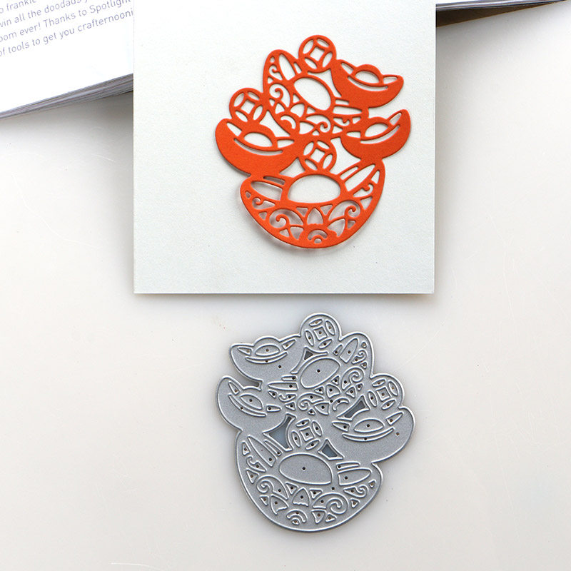 Cutting template DIY knife mold cutting die Knurling machine Paper art machine New Year blessing gold ingot DIY manual