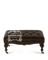 American country soft bag leather sofa stool Simple fashion creative shoe stool Clothing store stool can be customized