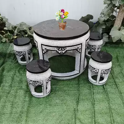 Marble stone table stone bench home Villa courtyard outdoor garden Granite Park Leisure stone platform