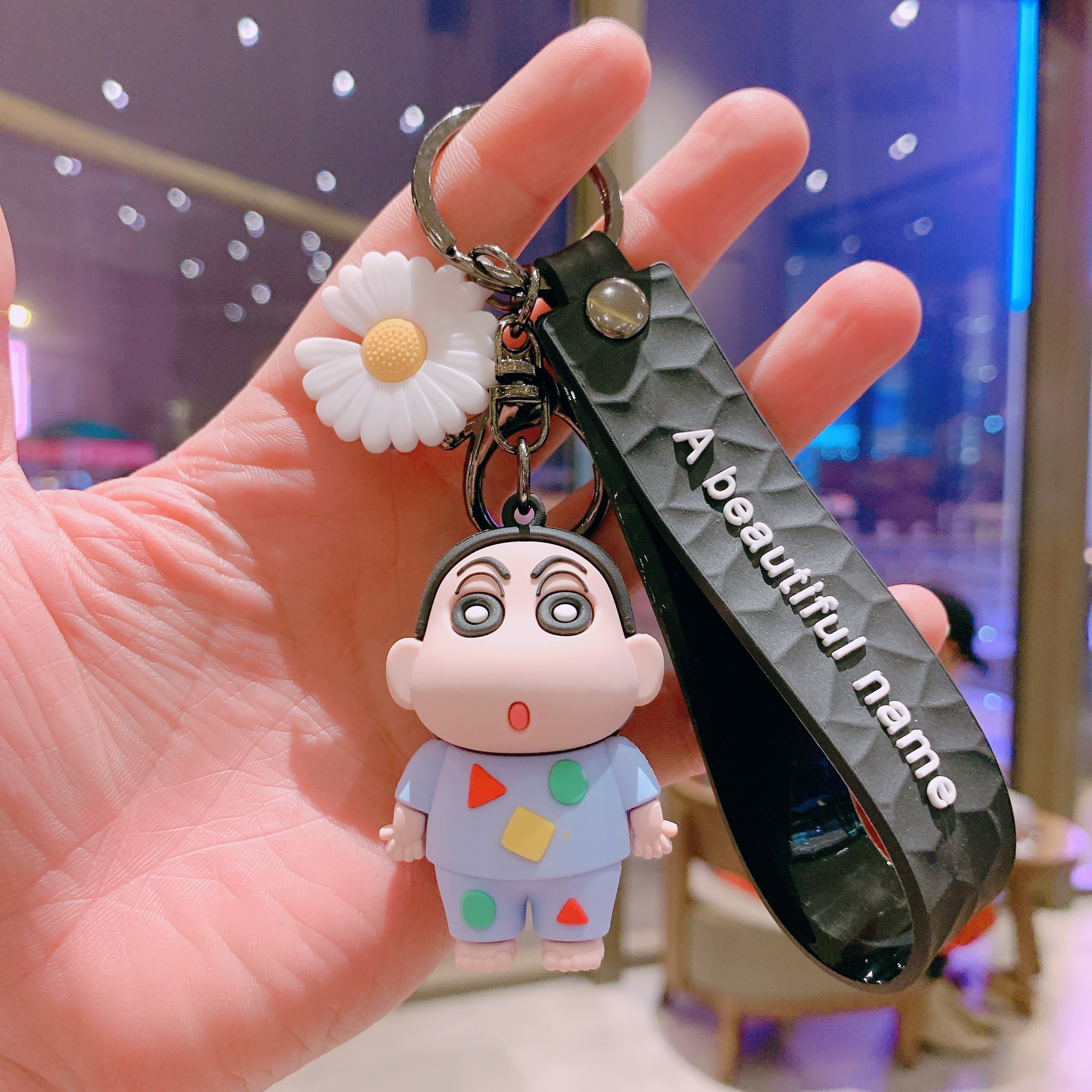 Little Daisy -- Blue Xiaoxina bag Doll Key buckle Pendant female lovers lovely ins originality Ring Internet celebrity automobile Key chain Small Pendant