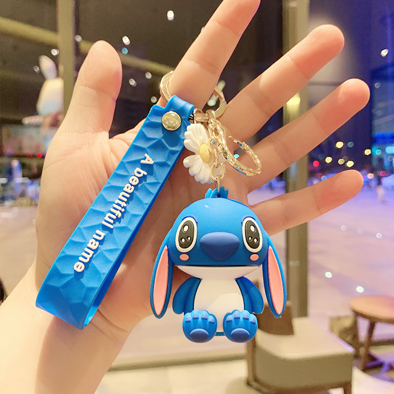 Fuchsia & Gutta Percha Bluea bag Doll Key buckle Pendant female lovers lovely ins originality Ring Internet celebrity automobile Key chain Small Pendant