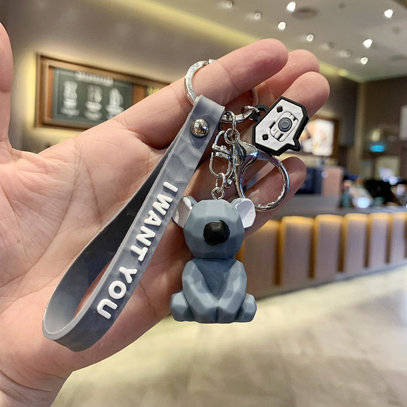 Red & Cut Kangarooa bag Doll Key buckle Pendant female lovers lovely ins originality Ring Internet celebrity automobile Key chain Small Pendant
