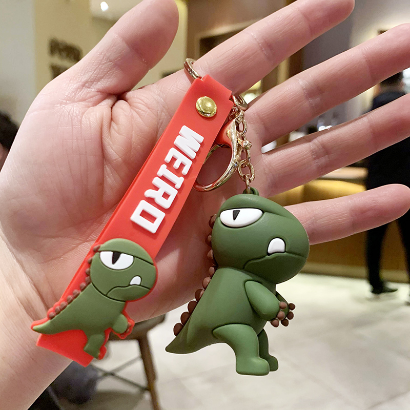 Fluorescent Green & Gutta Perchaa bag Doll Key buckle Pendant female lovers lovely ins originality Ring Internet celebrity automobile Key chain Small Pendant