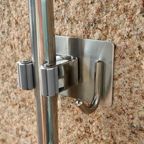 304 stainless steel nail-free glue tile strong wall hanging toilet hanging mop artifact Mop clip hook free hole