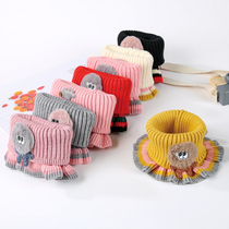 Autumn and winter new childrens collar boys and girls warm baby collar wool knitted baby scarf cute tide