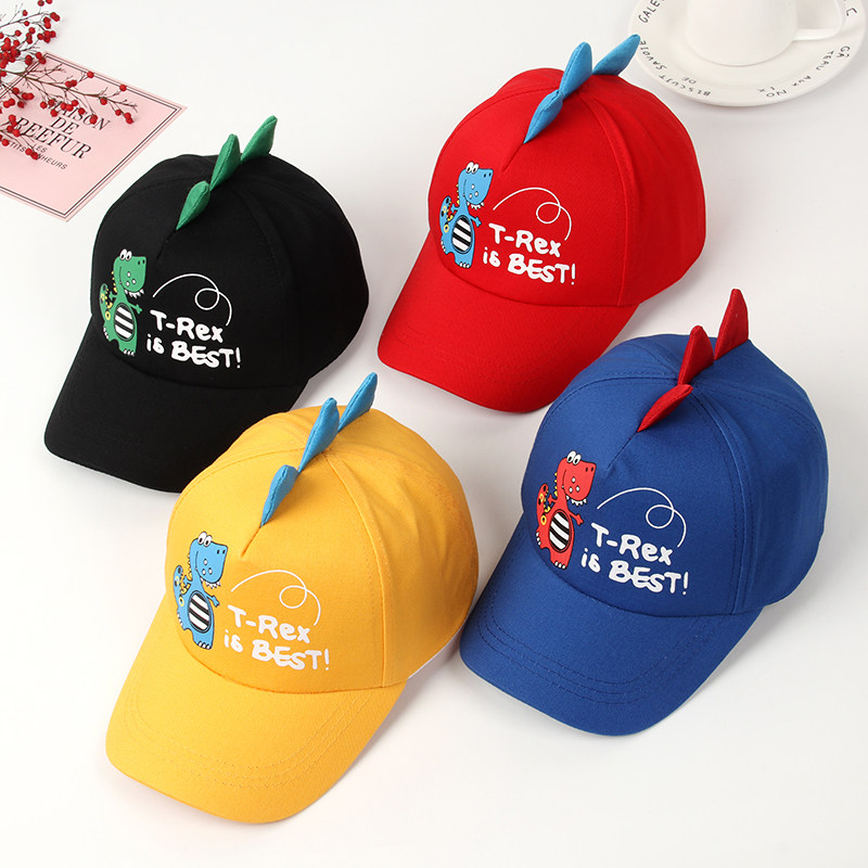 Spring and Autumn New Children's Hats Boys Baseball Cats Cute Dinosaur Baby Summer Hats Girls Caps Tide