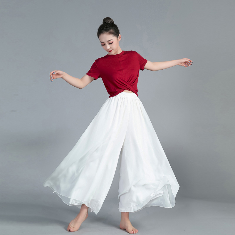 Dance Suit Women Adults Modern Jazz Latin Ballet Classical Dance Practice Performance Out of High Waist Dew