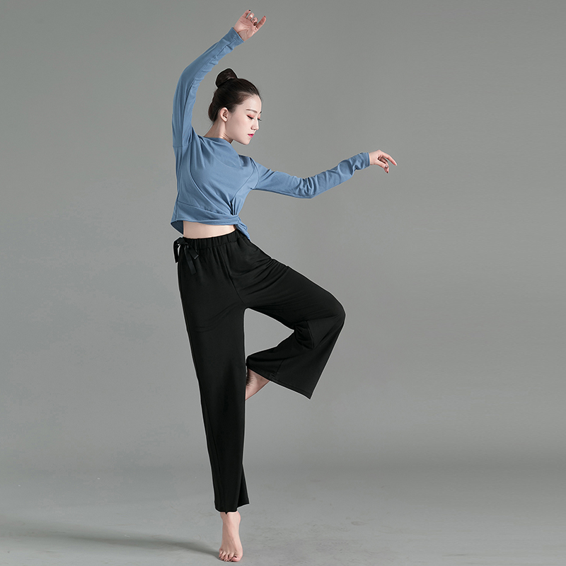 Modern dance training clothes Latin dance clothing female adult Latin dance training clothes female slim dance clothes crop top