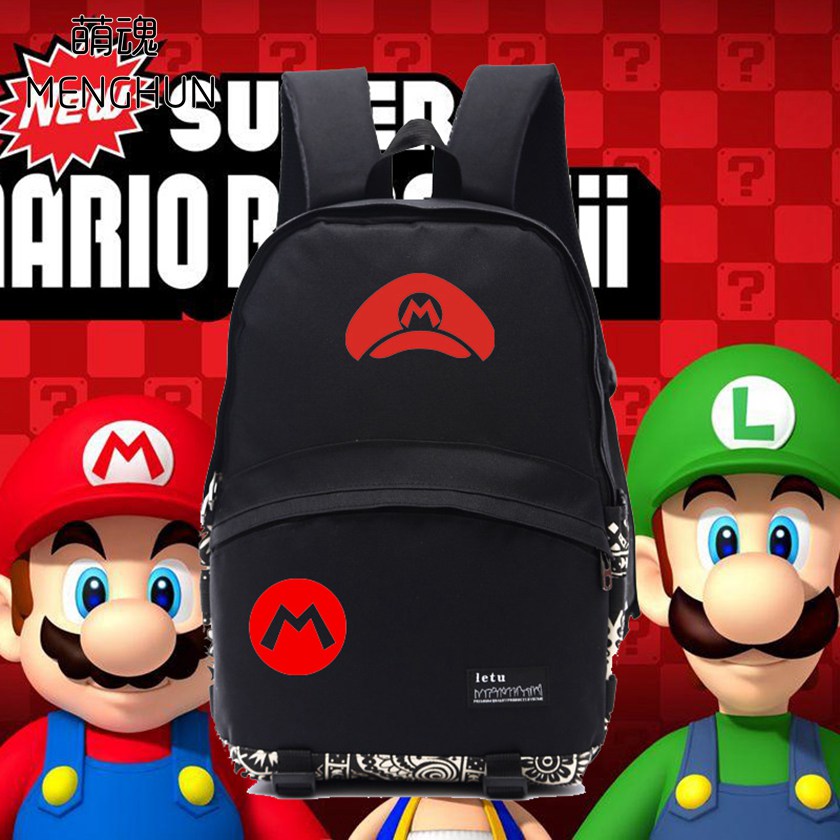 Super Malio mini hat printed nylon double shoulder bag Super Malio Shoulder Bag game player Shoulder Bag