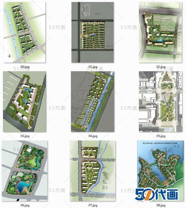 T2192居住区建筑景观规划设计方案住宅小区CAD总平面图SU模...-19