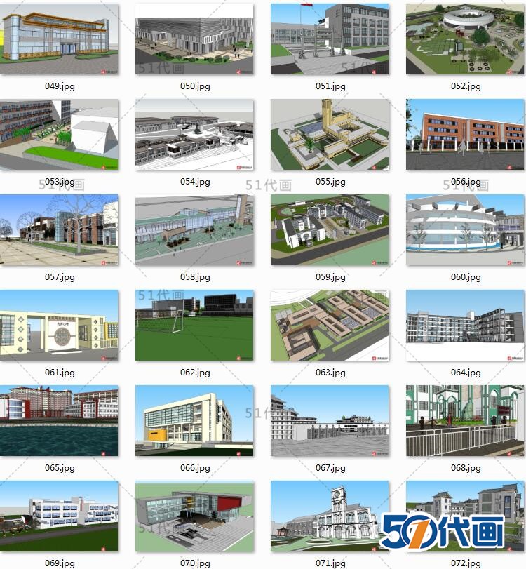 T1891大学中学小学校园学校建筑景观规划总平面设计CAD施工...-7