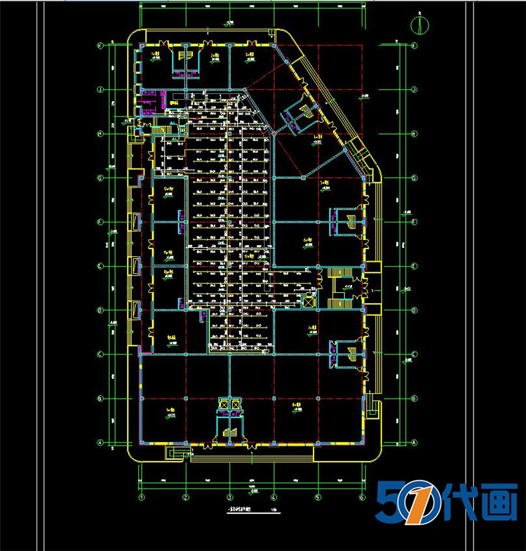 T225农贸市场CAD施工图纸菜市场建筑设计方案文本平面图设...-8