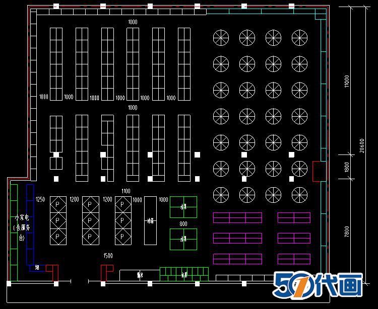 T325超市平面图卖场购物中心布局商场规划设计CAD平面图施...-10