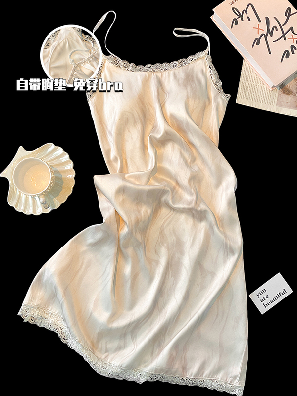 French Style [Vctoria] Mulberry Silk Nightgown for Summer, Women's Style, Gift Box for Friends, Girlfriends, Girls, Light Luxury