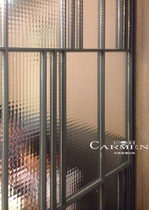 Two-grid double-sided three-dimensional glass art process tempered glass entrance bath very narrow border partition screen custom