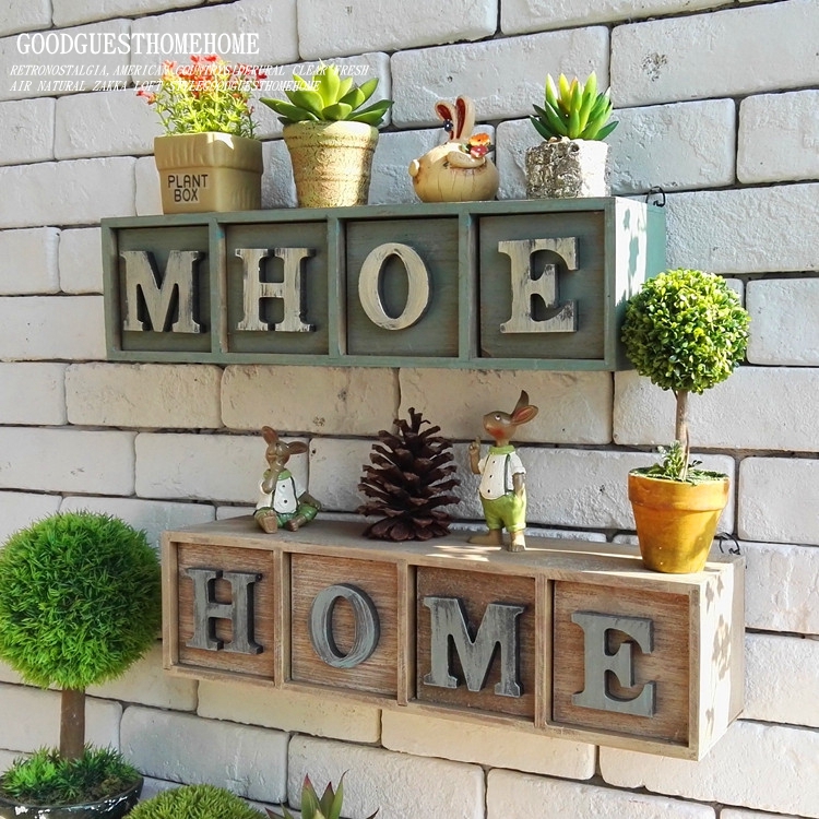 Retro doing old HOME Containing Box American Countryside Wall Wall Decoration Drawers Wall-to-wall Creative Shop Decoration Pendulum