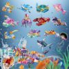 Children's Boys' Gift Toys Educational Building Blocks Marine Life Whale Small Particles Transparent Educational Small Particles