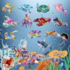 Children's Boys' Gift Toys Educational Building Blocks Marine Life Whale Small Particles Transparent Educational Small Particles