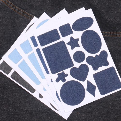 Джинсовая наклейка с заплачкой, клейкая джинсовая одежда, свободная от швейных брюк, брюк, большие ремонтные субсидийные отверстия.