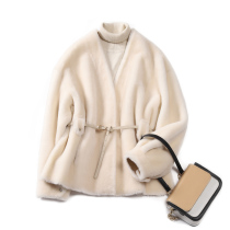 Merino lamb fur coat women 2021 winter new sheep shear fur short 2072