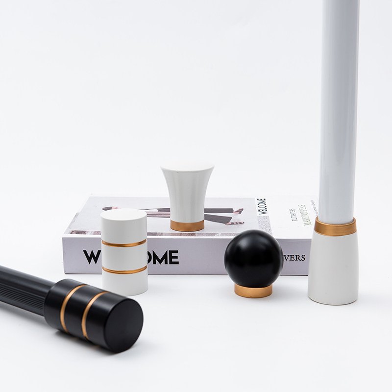 Gold Tin Thickened Aluminium Alloy Roman Rod Silent Window Curtain Rod Single Rod Double-Lever Curtain Rail Rod bracket accessories All