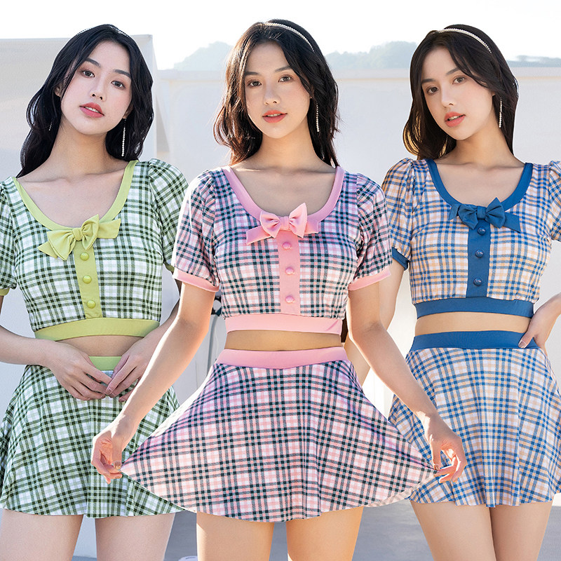 Swimsuit Women's Bubble Spa Two Style Skirts Two Sets Summer Holiday Swarm With Slim Fashion Small Breasts To Woo Swimsuit