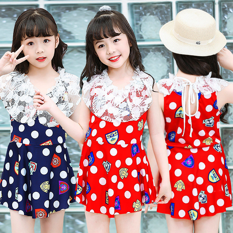 Girl Swimsuit One-piece Dress Style Printed Fashion Children Beach Swimsuit Children Foreign Swimsuit Manufacturer Direct