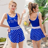 2018 mới áo tắm một mảnh nữ boxer váy bảo thủ che bụng đã mỏng và tươi in đồ bơi học sinh bán buôn bộ đồ bơi liền thân