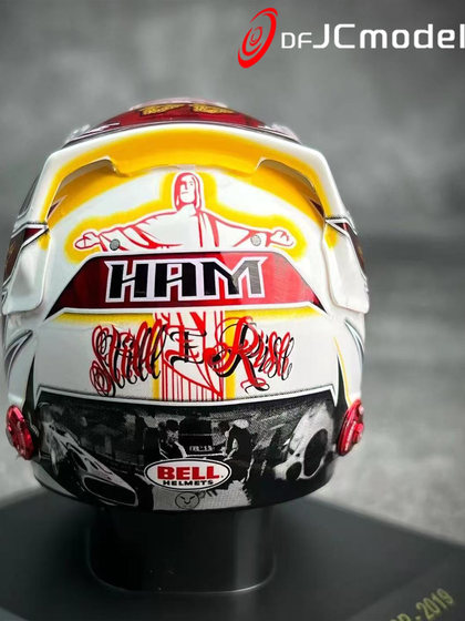 Spark1 5 Mercedes-Benz W10 Hamilton's 19th German Grand Prix pole position 125th anniversary white running helmet
