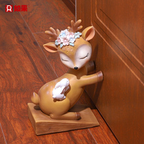 Plum Blossom Deer Door Stopper Creative Pendulum Door Stopper Door Stopper Door Stopper Door Stopper Cute Book Shield Windproof Carmen Fixed Free Punch