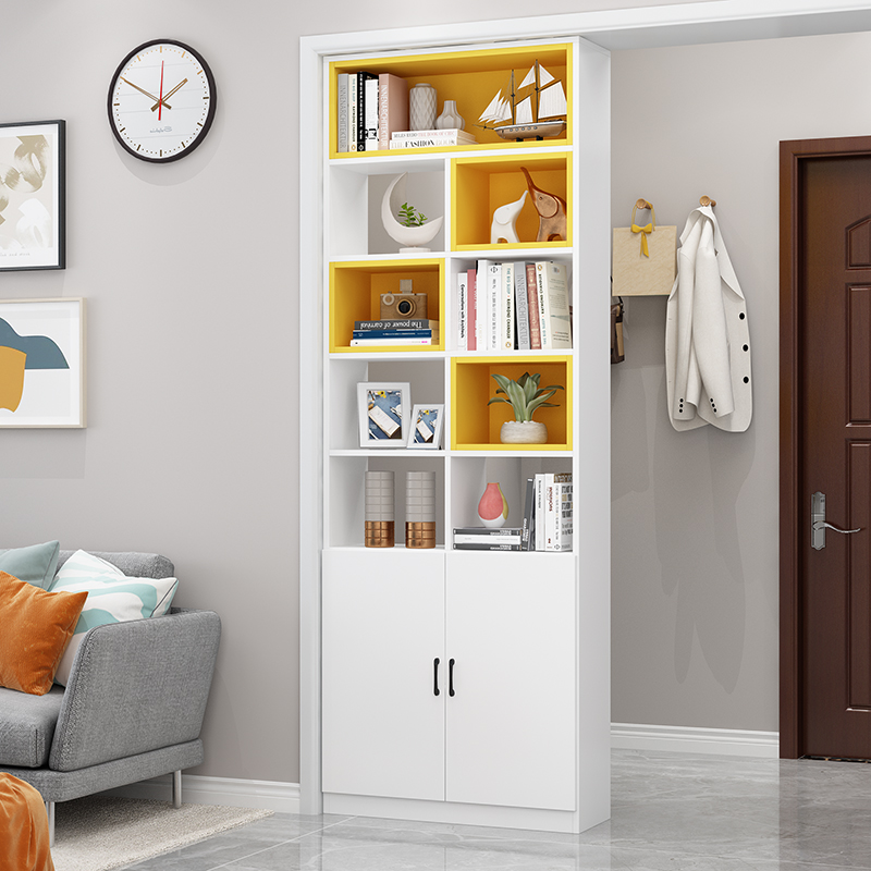 Solid wood entry door entrance porch cabinet shoe cabinet integrated to the top storage cabinet modern minimalist through the top living room compartment cabinet