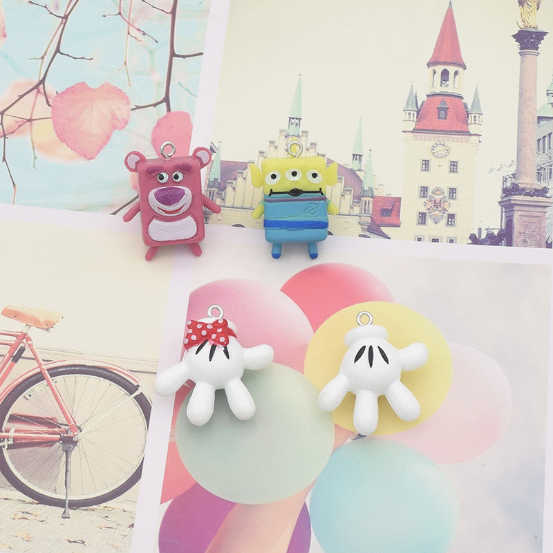 Cartoon creative stereo bow palm DIY earrings earrings fun keychain bag factory materials