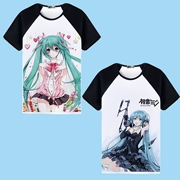 Áo phông ngắn tay của Hatsune Miku Luo Tianyi Lui Niang miku anime xung quanh quần áo nam nữ mùa hè thứ hai nhân dân tệ - Carton / Hoạt hình liên quan