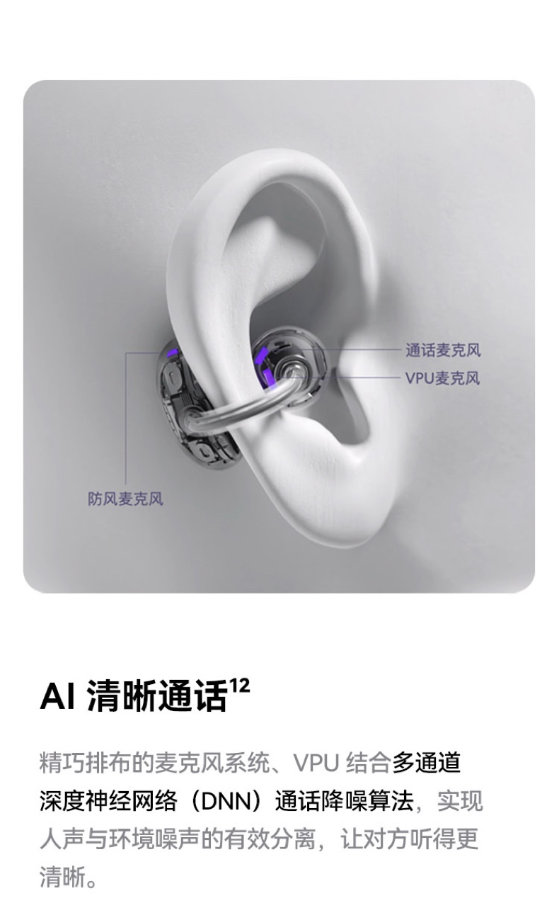 【宸音双11】HUAWEI/华为FreeClip 2 耳夹耳机开放式蓝牙无线耳机全新C型桥插图15