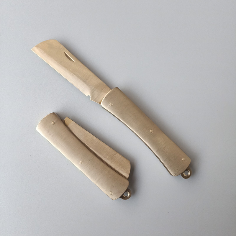 Explosion Protection Aluminum Bronze Electrician Knife Full Copper Electrician Knife Straight Edge Electrician Knife Folded Electrician Knife