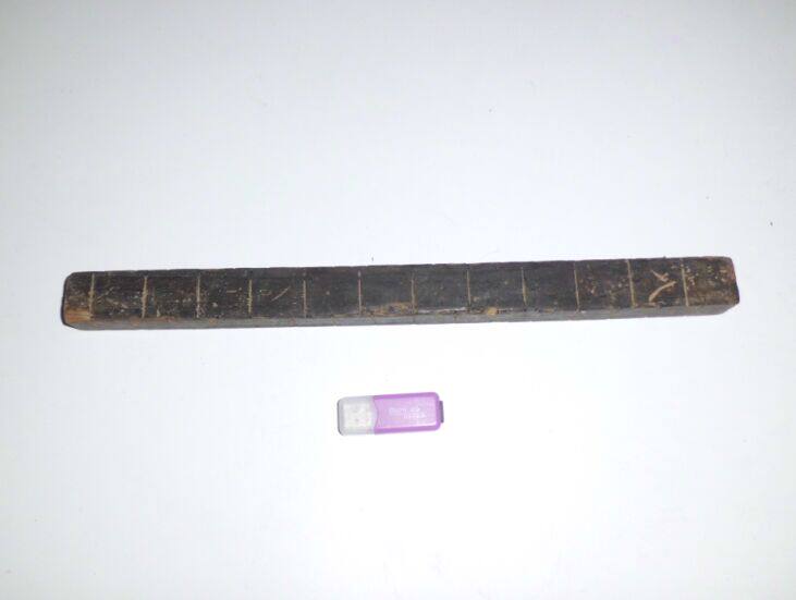 Clear Folk Wood Carving Ruler Mark Ancient Play With Nostalgia Wood Instrumental Gauge Miscellaneous Antiques Old Objects Memorial Collection