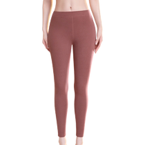 Catman lambswool warm long johns for women 2024 winter high waist inner wear plus velvet thickening bottoming Northeastern woolen pants